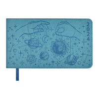 Еженедельник 150*87мм 2024г Escalada "Виннер" мягк. перепл., иск. кожа, мятный, тисн. 63916