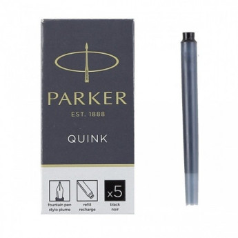 Чернильный патрон Parker "Quink Ink Cartridges" черный S0116200 (5шт) РАСПРОДАЖА