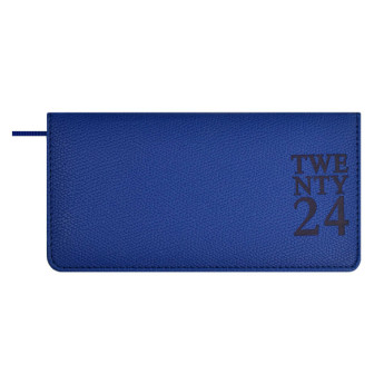 Еженедельник 170*88мм 2024г Escalada "Джут" тв. переплет, иск. кожа, синий, тисн. 63889