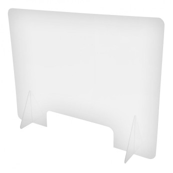 Экран защитный Office Kit настольный 61х81см, с окном 40х10см, акрил