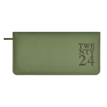 Еженедельник 170*88мм 2024г Escalada "Джут" тв. переплет, иск. кожа, хаки, тисн. 63893