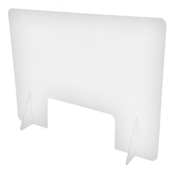 Экран защитный Office Kit настольный 61х81см, с окном 40х20см, акрил