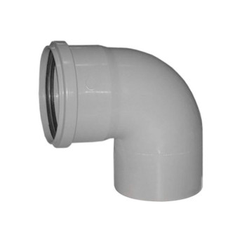 Поворот пластиковый 110х110, 90 градусов , серый