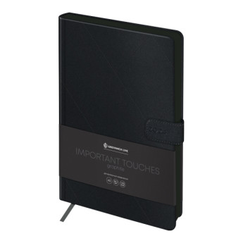 Ежедневник А5 2024 Greenwich Line "Important touches. Graphit" кремовый блок, тонир. срез EDA5-49681