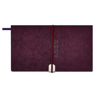 Еженедельник 175*95мм 2024г Escalada "Тиволи глосс" мягк. перепл., иск. кожа, красный, резинка 63908