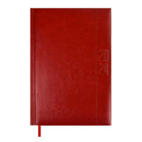 Еженедельник 87*166мм 2024г Escalada "Сариф эконом" тв. перепл., иск. кожа, красный, тисн. 63879