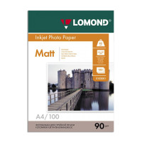 Бумага А4 Lomond д/стр.пр.  90г/м2, матовая, односторонняя 0102001 (100л)