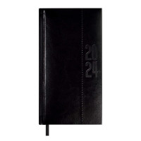 Еженедельник 87*166мм 2024г Escalada "Сариф эконом" тв. перепл., иск. кожа, черный, тисн. 63876