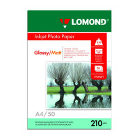 Бумага А4 Lomond д/стр.пр. 210г/м2, глянцевая/матовая, двусторонняя 0102021 (50л)