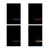 Блокнот 80л А4 Brauberg "Dark" клетка, гребень, тв.подл., ассорти 114355