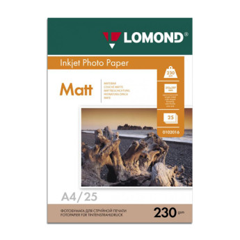 Бумага А4 Lomond д/стр.пр. 230г/м2, матовая, односторонняя 0102050 (25л)
