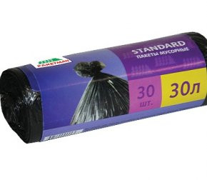 Пакеты д/мусора  Пакман ПНД 30 л 30 шт /50