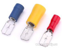 РПИ-П 1,5-(6,3) (РПИ-П 1.5-7-0.8), Разъем плоский изолированный (папа) красный 0.5-1.5 мм²