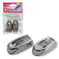 Набор точилок BRAUBERG "Cosmo Chrome" 2шт., хромированная, в упаковке с подвесом, 222502 РАСПРОДАЖА