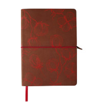 Блокнот 128л А5 Полином "COTTON" клетка, мягк. обл., экокожа, резинка 3247