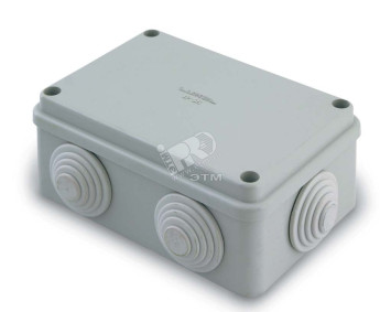 Коробка монтажная 120*80*60, Тусо/ IP54/ 6 гермовводов