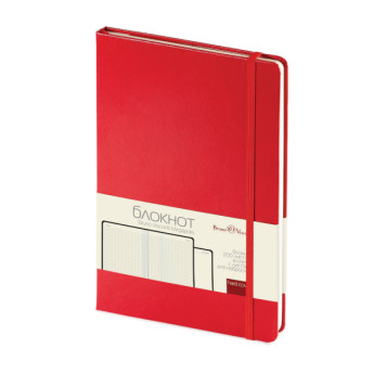 Бизнес-блокнот А5 Bruno Visconti "MEGAPOLIS JOURNAL" на резинке, иск.кожа, красный 3-101/04