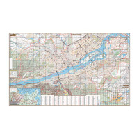 Карта г. Красноярска 1900*1140мм, бумага постер. 140гр/м2