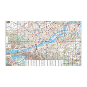 Карта г. Красноярска 1900*1140мм, бумага постер. 140гр/м2