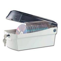 Бокс для СD/DVD BRAUBERG на 40 дисков, с ключом, 510202 РАСПРОДАЖА