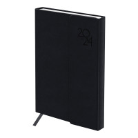 Ежедневник А5 2024г OfficeSpace "Magnet" тв. обл., иск. кожа, черный, магнит. клапан Ed5_51642