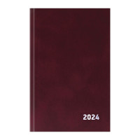 Ежедневник А5 2024г OfficeSpace тв. обл., бумвинил, бордовый ЕД5тБВ_51654