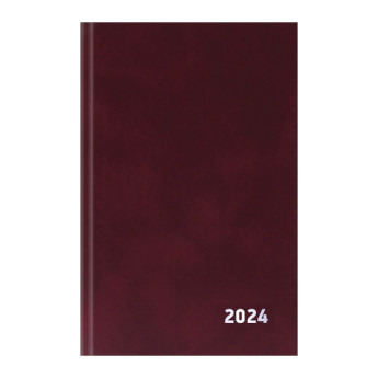 Ежедневник А5 2024г OfficeSpace тв. обл., бумвинил, бордовый ЕД5тБВ_51654