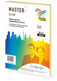 Бумага А4 80г/50л желтый медиум 60947 Master Color