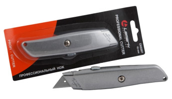 Нож канцелярский Lamark 19мм, металличиский корпус, CK0207