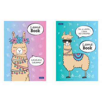 Блокнот 50л А5 Hatber "I love LAMA" мел.карт глянц. ламин.,блок в точку 50Б5лA9к