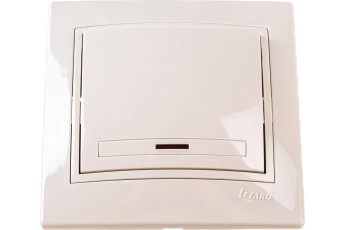 Выключатель с подсветкой LEZARD MIRA крем со вставкой 701-0303-111