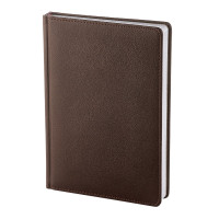 Ежедневник А5 2024 Альт "Leader" коричневый, тв. обл., иск. кожа 3-126/03