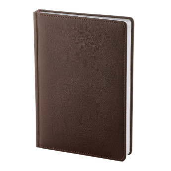 Ежедневник А5 2024 Альт "Leader" коричневый, тв. обл., иск. кожа 3-126/03