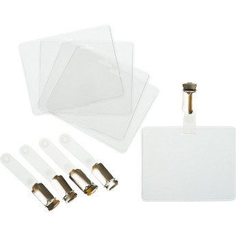 Бейдж  90*60мм горизонтальный с метал. клипом Durable 8603 - 19 (5шт) РАСПРОДАЖА