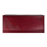 Планинг 2024г Escalada "Сариф" спираль, тв. перепл., иск. кожа, бордовый 63835