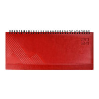 Планинг 2024г Escalada "Сариф" спираль, тв. перепл., иск. кожа, красный 63837