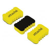 Губка для маркерной доски 55*35*15мм Attache "Economy" желтая 881301