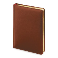 Ежедневник А5+ 2024 Альт "SIDNEY NEBRASKA" коричневый, золотой обрез, тв. обл., иск.кожа 3-125/03-
