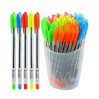 Ручка шар. масл. осн. 1,0мм, синий, прозрач. корп. ассорти "VeGa" РШ100 Стамм