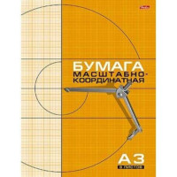 Бумага масштабно-координатная (миллиметровка) А3 8л, на скрепке