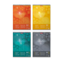 Блокнот 80л А4 Erich Krause "Spiralblock" клетка, гребень, мягк.обл. 58430