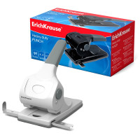 Дырокол  70л Erich Krause Elegance с линейкой, серый EK5409