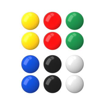 Магнит д/белой доски 20мм, 12шт, круглый, ассорти ЕК22460 Erich Krause