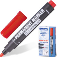 Маркер перм на спирт.осн. Centropen 8566 /красный/круглый/ 3мм
