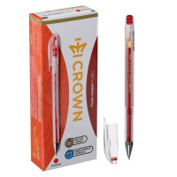 Ручка гелевая Crown HJR-500/HJR-500В красная, 0,5мм