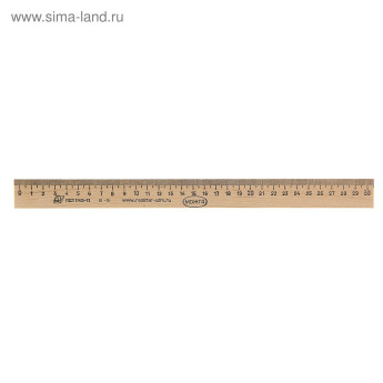 Линейка 30 см деревянная