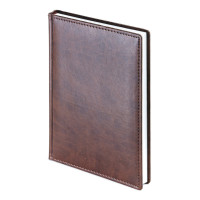 Ежедневник А5+ 2024 Альт "Velvet" коричневый тв. обл., иск.кожа 3-123/03