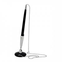 Ручка шар на липучке INDEX  синяя, корпус черный, 0,5мм itp702/bk