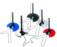 Ручка шар на подставке HELIT корпус черный, подставка синяя, 0,7мм РАСПРОДАЖА