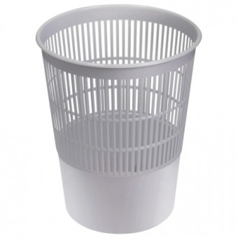 Корзина для бумаг  9л сетчатая круглая серая КР22 Стамм